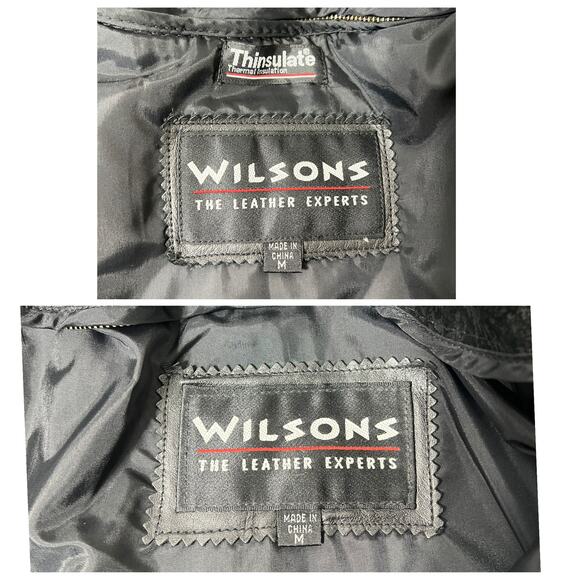 Wilsons Leather Long Trench Coat Jacket Mens Medium Black VTG Lace Suede Lined - Picture 7 of 16